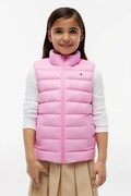Tommy Hilfiger bezrękawnik puchowy dziecięcy różowy KS0KS00755