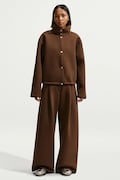 Nike Sportswear kurtka oversize damska z modalem brązowa IX7055.259