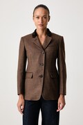Weekend Max Mara marynarka jednorzędowa damska wełniana WKIMARTORA brązowa 2625046023600