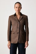 Weekend Max Mara marynarka jednorzędowa damska wełniana WKIMARTORA brązowa 2625046023600