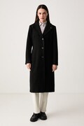 DKNY płaszcz damski z wełną czarny DLEMWW74