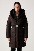 DKNY kurtka zimowa damska brązowa DLEMPX78