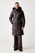 DKNY довга куртка жіноча коричнева DLEMPW58