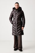 DKNY довга куртка жіноча коричнева DLEMPW58