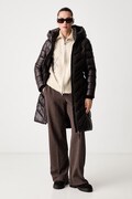 DKNY długa kurtka damska brązowa DLEMPW58