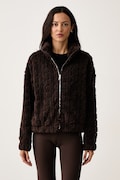 DKNY bluza polarowa damska brązowa DP6J9737