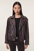 AllSaints kratka jakna ženska usnjena SAMINA bordo W023LF