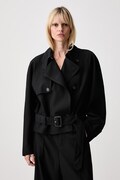 MM6 Maison Margiela krótki trencz damski z wełną czarny S52AM0361-M35436