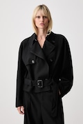 MM6 Maison Margiela krótki trencz damski z wełną czarny S52AM0361-M35436