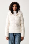 Tommy Jeans πουπουλένιο μπουφάν γυναικείο μπεζ DW0DW23409