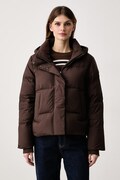 Tommy Hilfiger kurtka puchowa damska brązowa WW0WW51515