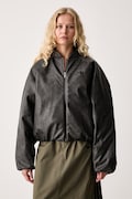 adidas Originals bomberka damska z imitacji skóry czarna KT4240
