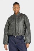 adidas Originals bunda bomber dámska z imitácie kože čierna KT4240
