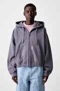 Carhartt WIP W  Hooded Hoggard bluza rozpinana z kapturem bawełniana damska fioletowa I036812
