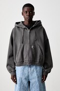 Carhartt WIP W  Hooded Hoggard bluza rozpinana z kapturem bawełniana damska szara I036812