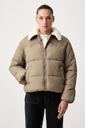 Levi's kurtka pikowana damska PALMER PUFFER SHERPA brązowa 007UK