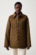 A.P.C. kurtka przejściowa damska z dodatkiem wełny blouson georges zielona PSANG.M32034