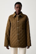A.P.C. kurtka przejściowa damska z dodatkiem wełny blouson georges zielona PSANG.M32034