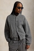 Polo Ralph Lauren bomberka damska z wełną szara 211B30888
