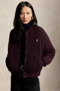 Polo Ralph Lauren bomber dámský s vlnou burgundský 211B30888