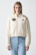 adidas krótka kurtka damska x Farm Rio beżowa KR0283