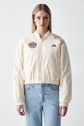 adidas krótka kurtka damska x Farm Rio beżowa KR0283