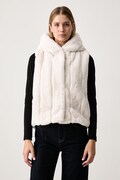 Guess gilet con cappuccio da donna SOPHY beige W5BL99 WDCH0