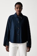 Tommy Hilfiger kurtka przejściowa damska z bawełną granatowa WW0WW49844