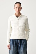 Tommy Hilfiger péřová bunda dámská s příměsí vlny béžová WW0WW51095
