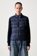 Tommy Hilfiger péřová bunda dámská s příměsí vlny námořnická modř WW0WW51095