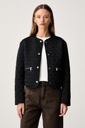 Guess jachetă scurtă pentru femei EDITH neagră W6YL23 W2912