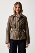 Guess преходно яке дамско от имитация на кожа JEANNE кафяво W6YL17 W2907