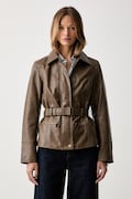 Guess преходно яке дамско от имитация на кожа JEANNE кафяво W6YL17 W2907