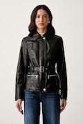 Guess преходно яке дамско от имитация на кожа JEANNE черно W6YL17 W2907