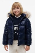 Tommy Hilfiger kurtka puchowa dziecięca granatowa KG0KG09673