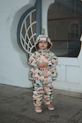 Konges Sløjd kombinezon dziecięcy RAINY PALME SET GIRL beżowy KS105764