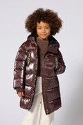 Michael Kors kurtka pikowana dziecięca brązowa R30693