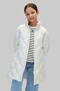 Calvin Klein Jeans długa kurtka dziecięca beżowa LVCKFJM16G