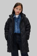 Calvin Klein Jeans długa kurtka dziecięca czarna LVCKFJM16G