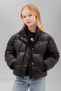 Calvin Klein Jeans kurtka pikowana dziecięca czarna LVCKTJM01G