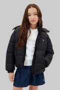 Calvin Klein Jeans kurtka pikowana dziecięca czarna LVCKTJM02G