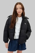 Calvin Klein Jeans kurtka pikowana dziecięca czarna LVCKTJM02G