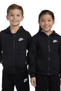 Nike bluza rozpinana z kapturem dziecięca z bawełną czarna 86L089