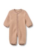 Wheat kombinezon dziecięcy z wełny merino różowy 9367-786