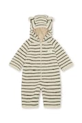 Konges Sløjd kombinezon za djecu s flisom JODY TEDDY ONESIE GRS bež KS105721