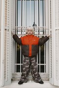 Tinycottons kurtka pikowana dziecięca COLOR BLOCK SHORT PADDED JACKET czerwona AW26-178