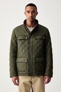 U.S. Polo Assn. kurtka męska DIAMOND QUILTED FUNNEL zielona MUP3790