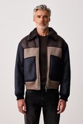 Armani Exchange kurtka przejściowa męska z imitacji skóry brązowa XM003323 AF28562