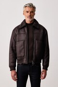 Armani Exchange kurtka przejściowa męska z imitacji skóry brązowa XM003323 AF28562