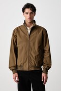Fred Perry krótka kurtka męska bawełniana brązowa J3341